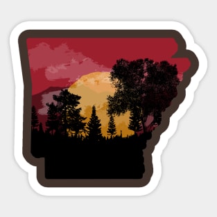 Arkansas Sunset (NO distress) Sticker